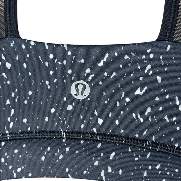 LULULEMON High Neck Mesh Bra SIZE 2 Black white EEUC RACERBACK MESH - Picture 9 of 14